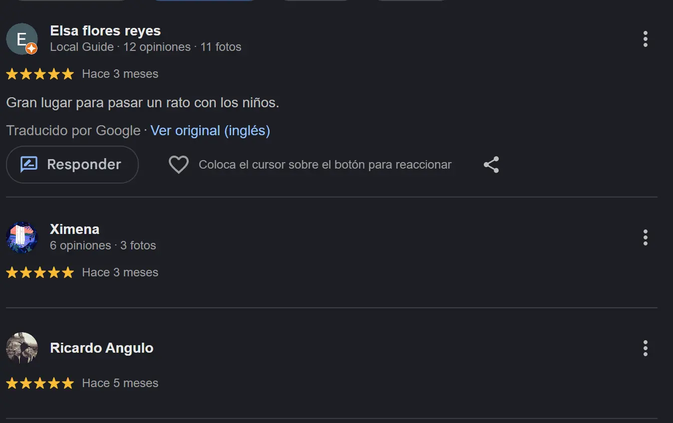 Reseña cliente