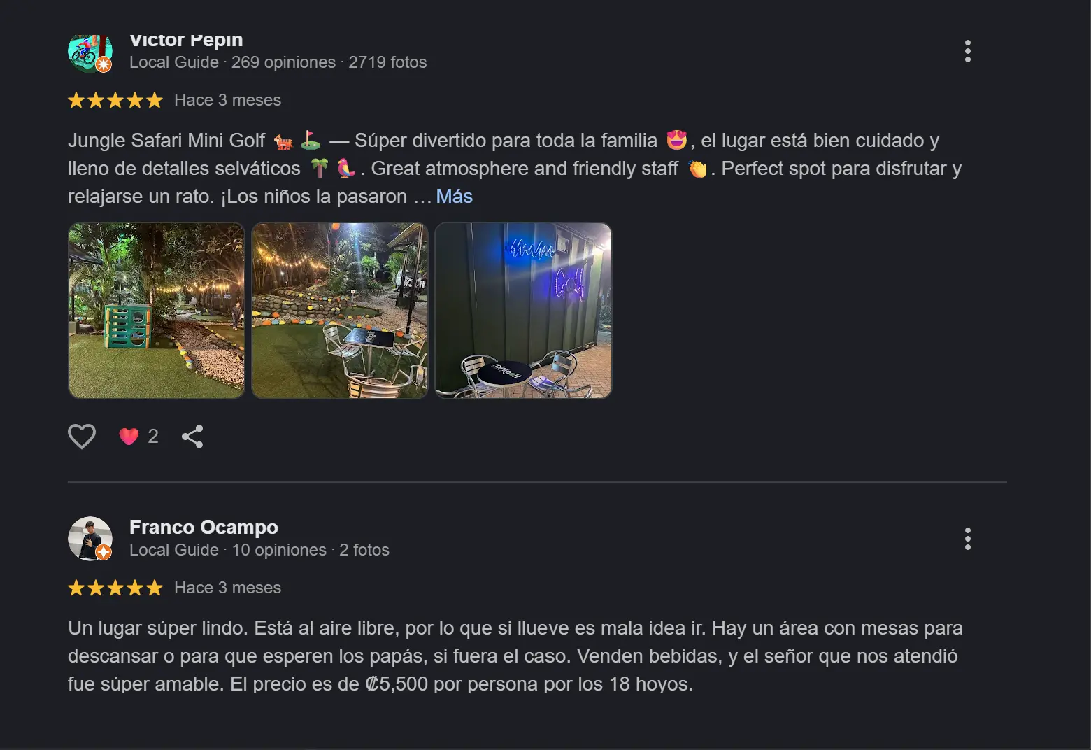 Reseña cliente